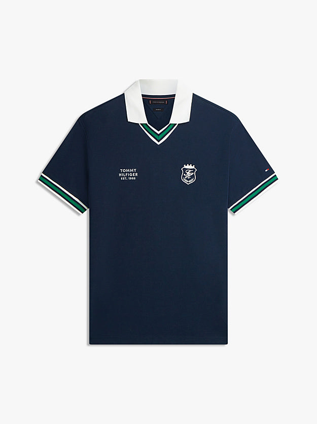 Polo Tommy Hilfiger Gola V Neck Pique Relaxed