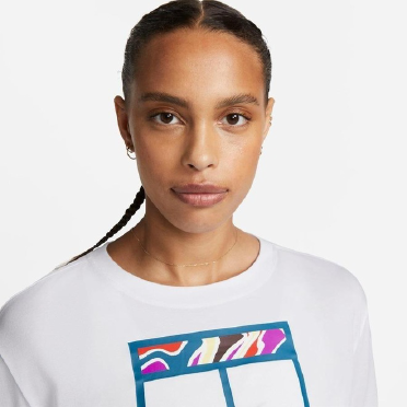 Camiseta NikeCourt Dri-FIT Slam- Feminina branca