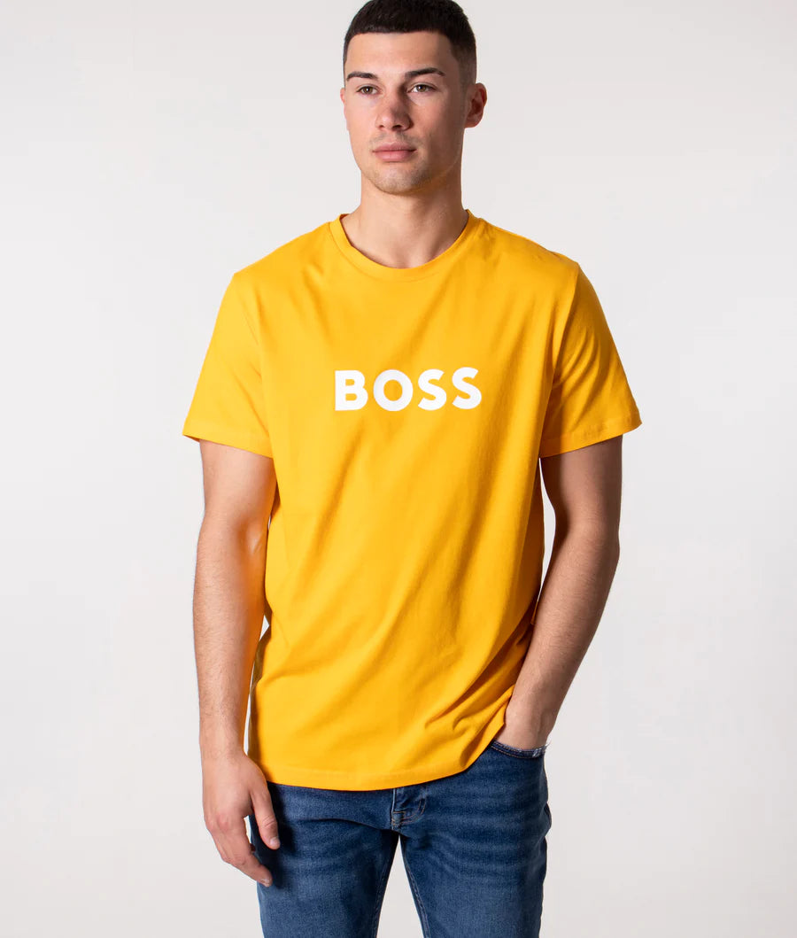 Camiseta Boss Logotipo Frontal - Amarelo