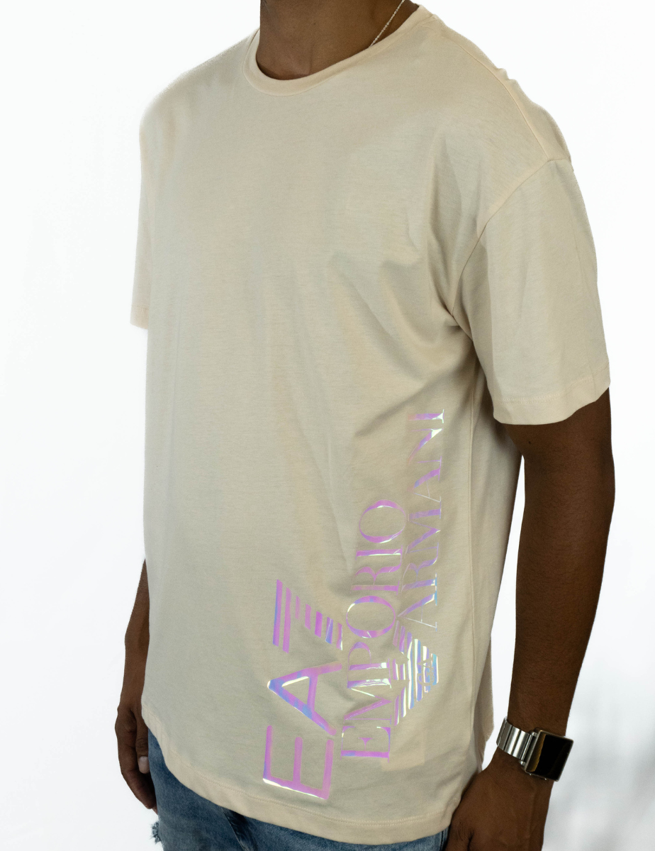 Camiseta Ea7 Emporio Armani Logo refletivo holográfico