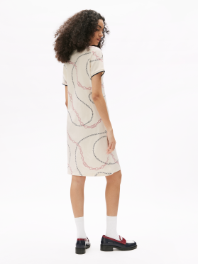 Vestido Tommy Hilfiger  Asia Fit Com Estampa De Dorrente
