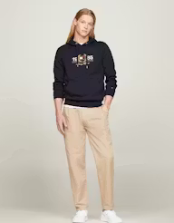 Blusa Moletom Tommy Hilfiger  Cordão com bordado do logo no peito