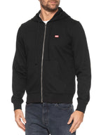 DIESEL Jaqueta Masculina Básico Moletom Com Capuz E Logo Patch Preto Diesel