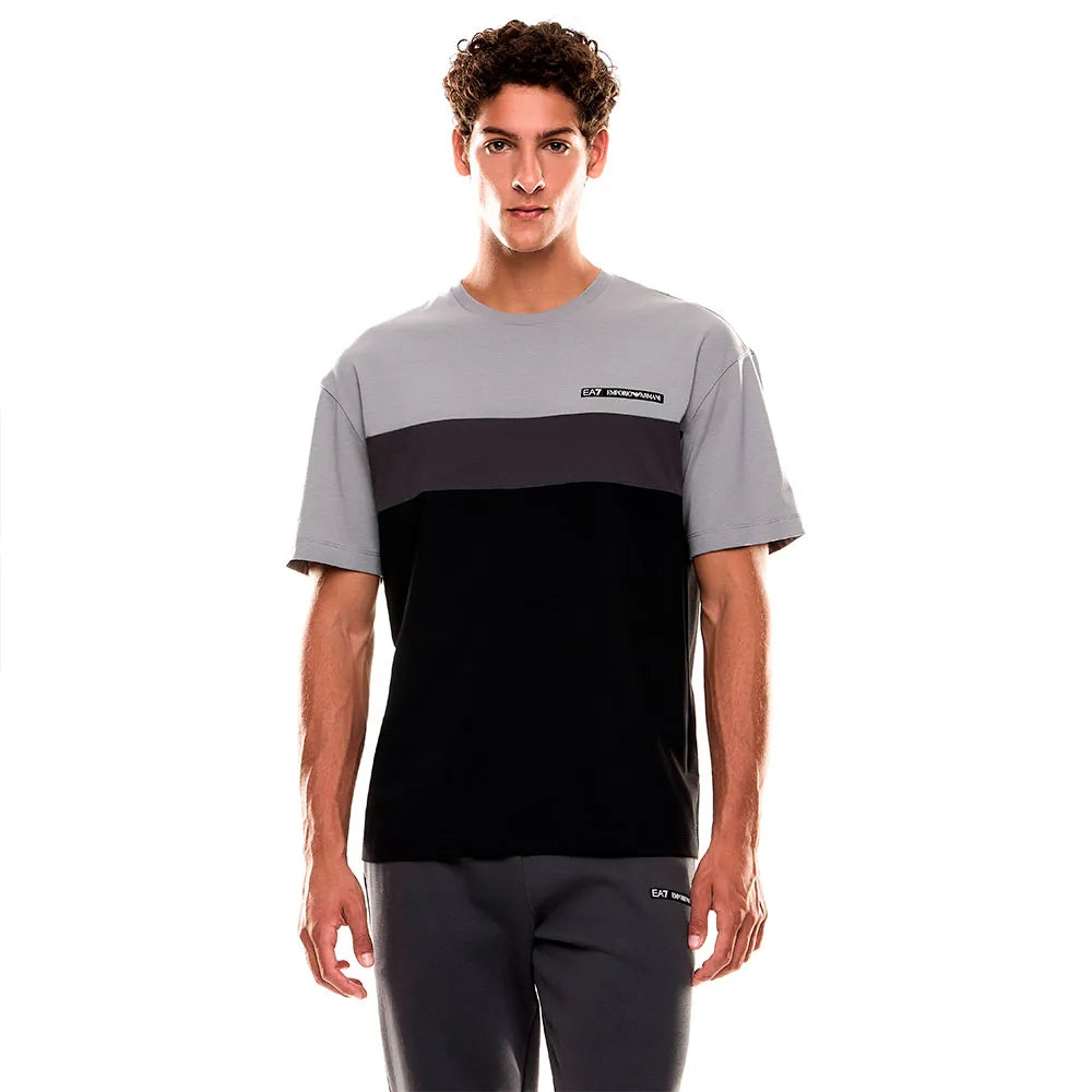 Camiseta EA7 Sleeve Three Color Blocks Emporio Armani