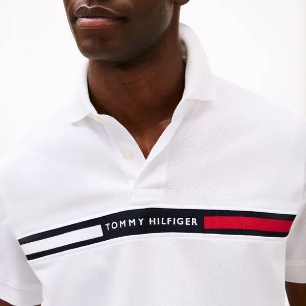 Polo Tommy Hilfiger Logo Faixa Regular