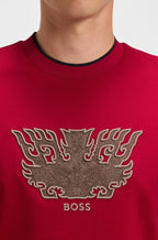 Camiseta Boss X Creation Of The Gods Com Bordado Taotie