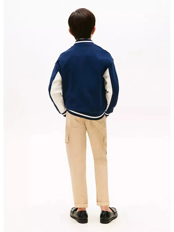 Jaqueta Moletom Tommy Hilfiger Infantil Bomber Mixed Graphic