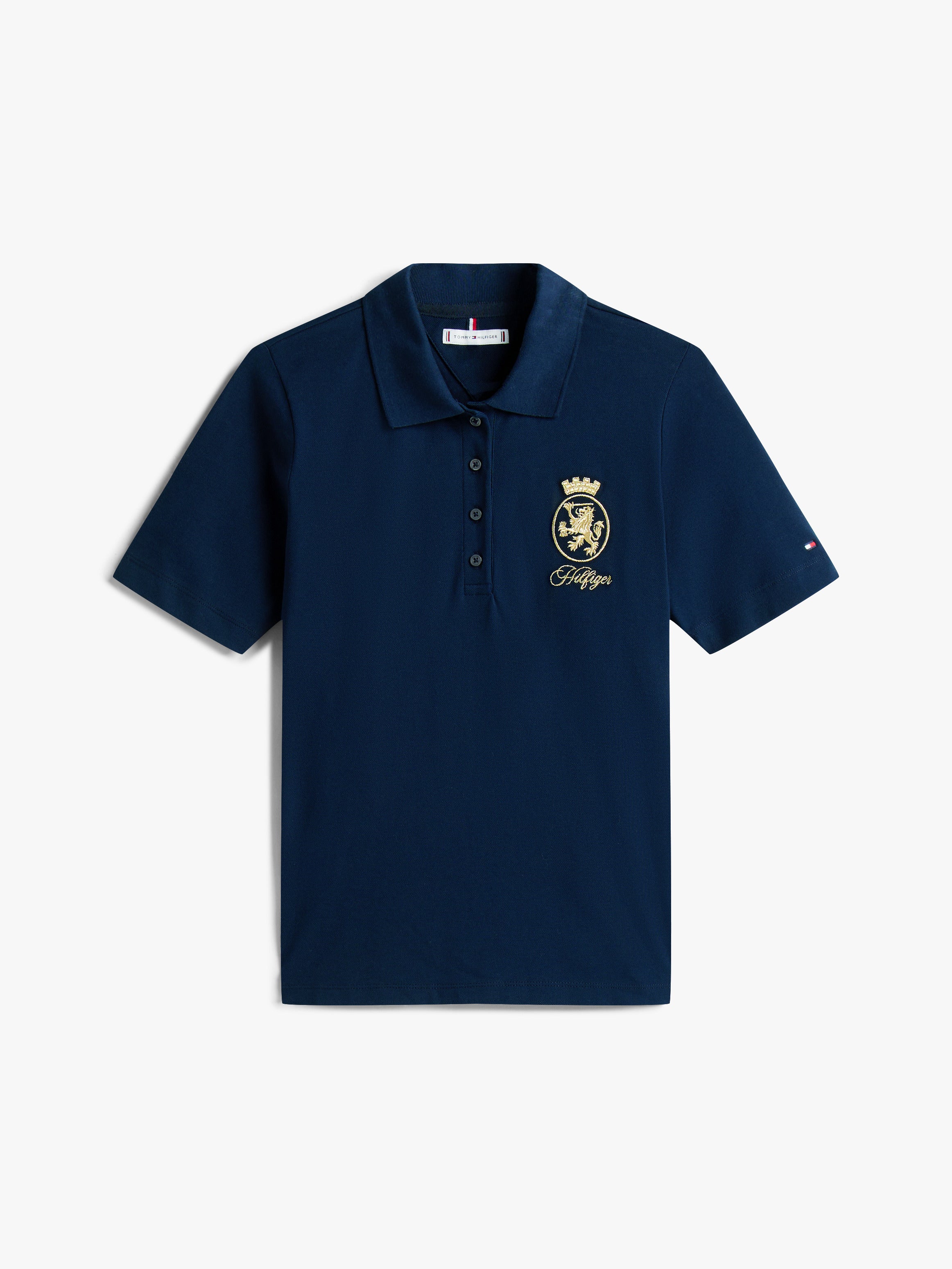 Polo Tommy Hilfiger Bordado De Brasão