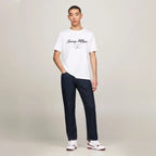 Camiseta Tommy Hilfiger Logo Cursivo Bordado