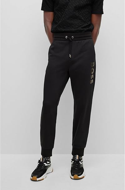 Calça De Moletom Boss Detalhado Dourado