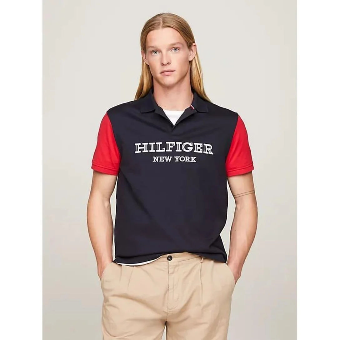 Polo Tommy Hilfiger Regular Fit Monotype Logo Bordado