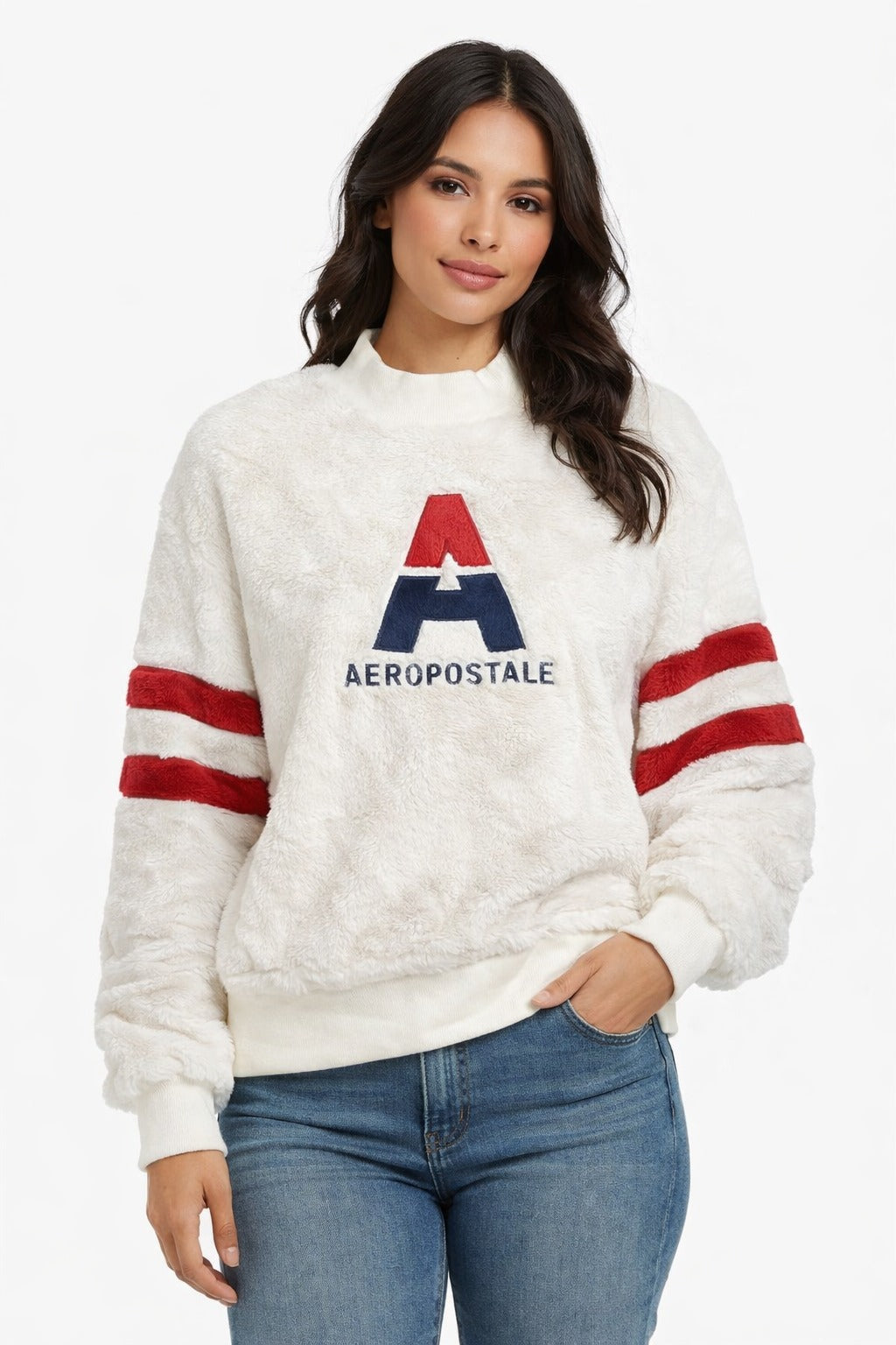 Blusa Moletom Aeropostale Detalhada De Veludo
