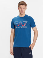 Camiseta EA7 Two-Tone Chest Rubberized Line Emporio Armani