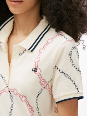 Vestido Tommy Hilfiger  Asia Fit Com Estampa De Dorrente