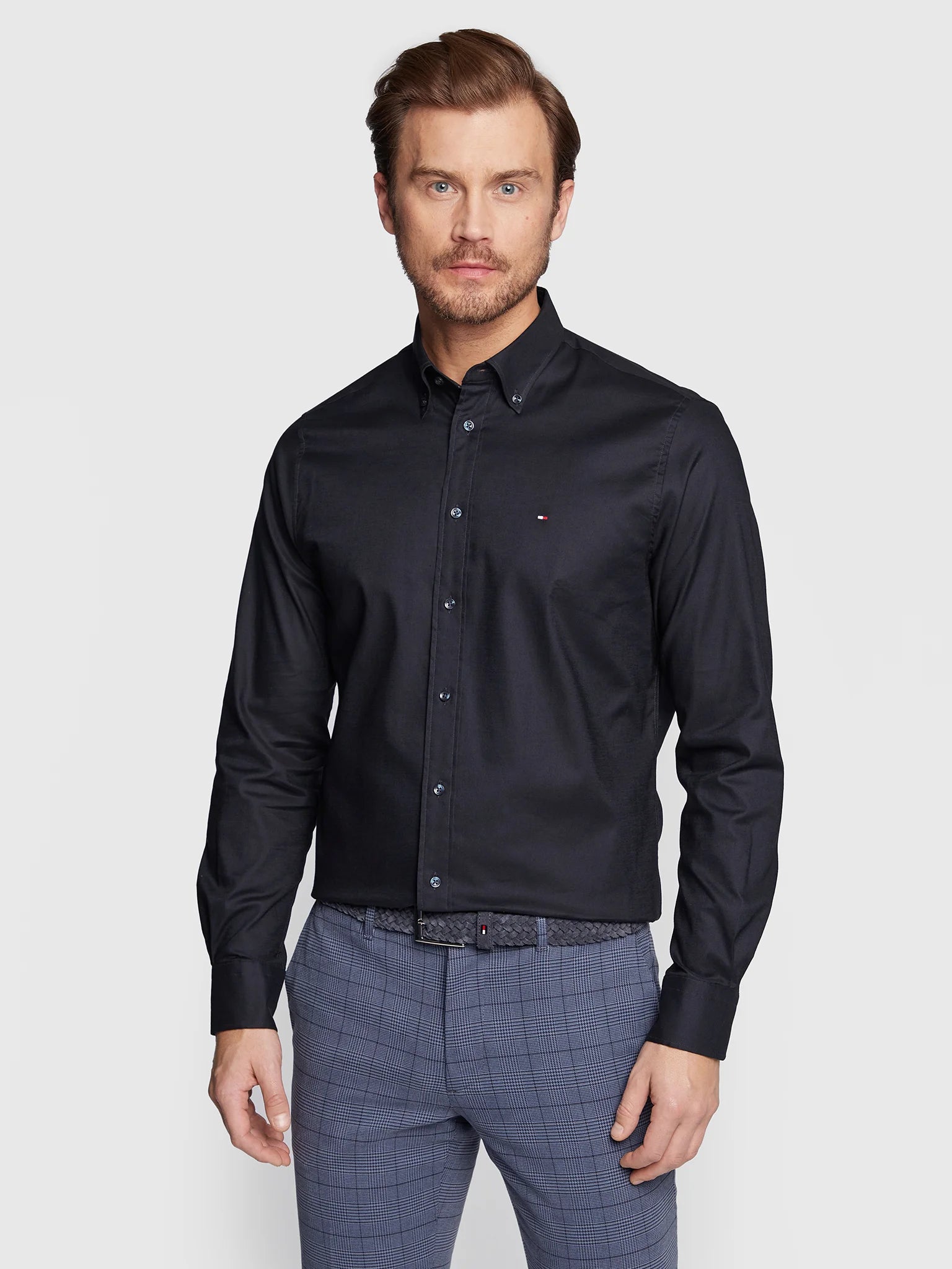 Camisa Social Thflex Regular Fit Manga Longa Tommy Hilfiger