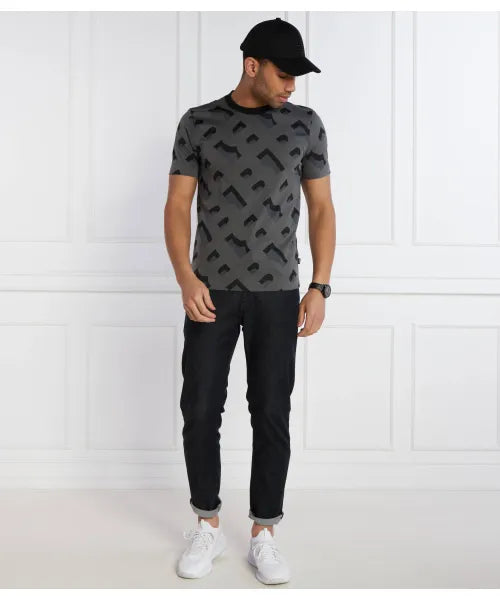 Camiseta Boss com Padronagem Monogramada