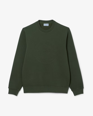 Blusa Moletom Lacoste Em Piqué Com Logotipo Em Relevo