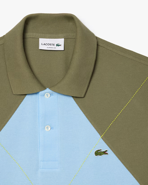 Polo Lacoste Clássico Fit L.12.12 com Argyle