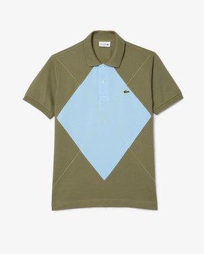 Polo Lacoste Clássico Fit L.12.12 com Argyle