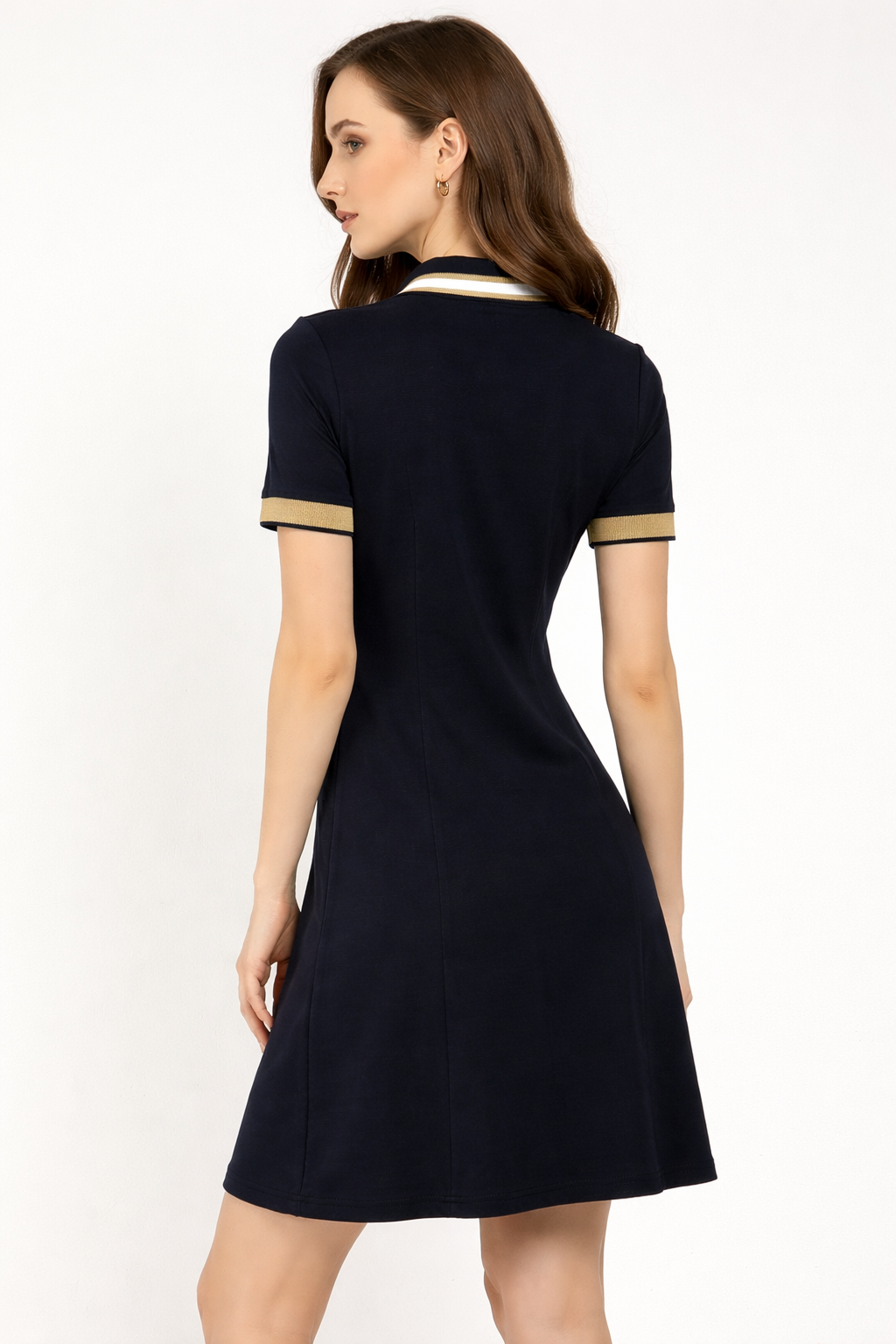 Vestido Tommy Hilfiger Com Detalhe Dourado