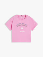 Camiseta Tommy Hilfiger Relaxed com Logo de Strass