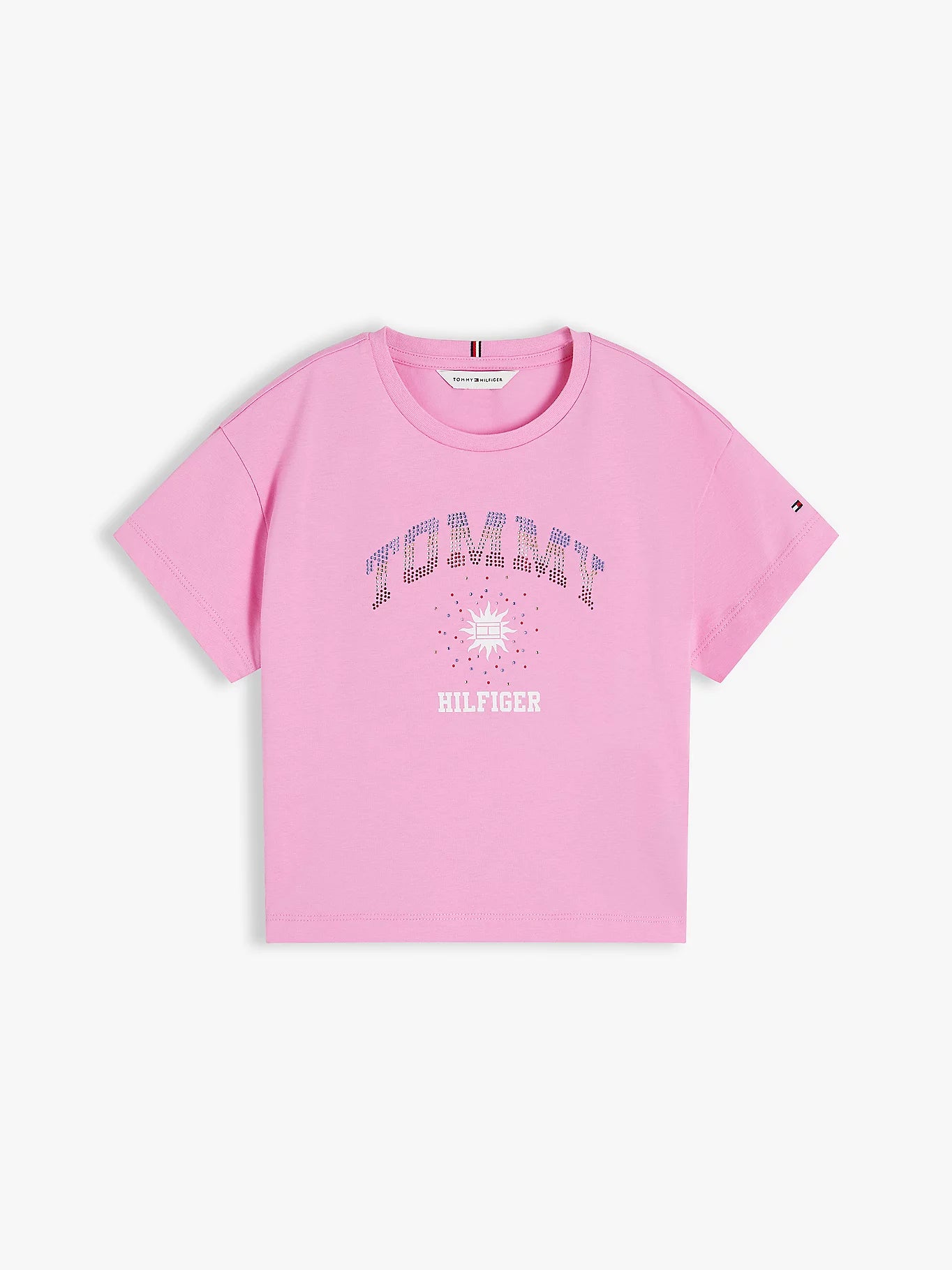 Camiseta Tommy Hilfiger Relaxed com Logo de Strass