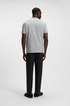 Camiseta de algodão elástico com logotipo contrastante