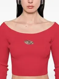 Cropped Manga Longa Diesel Blusa M-Vera-L de tricô