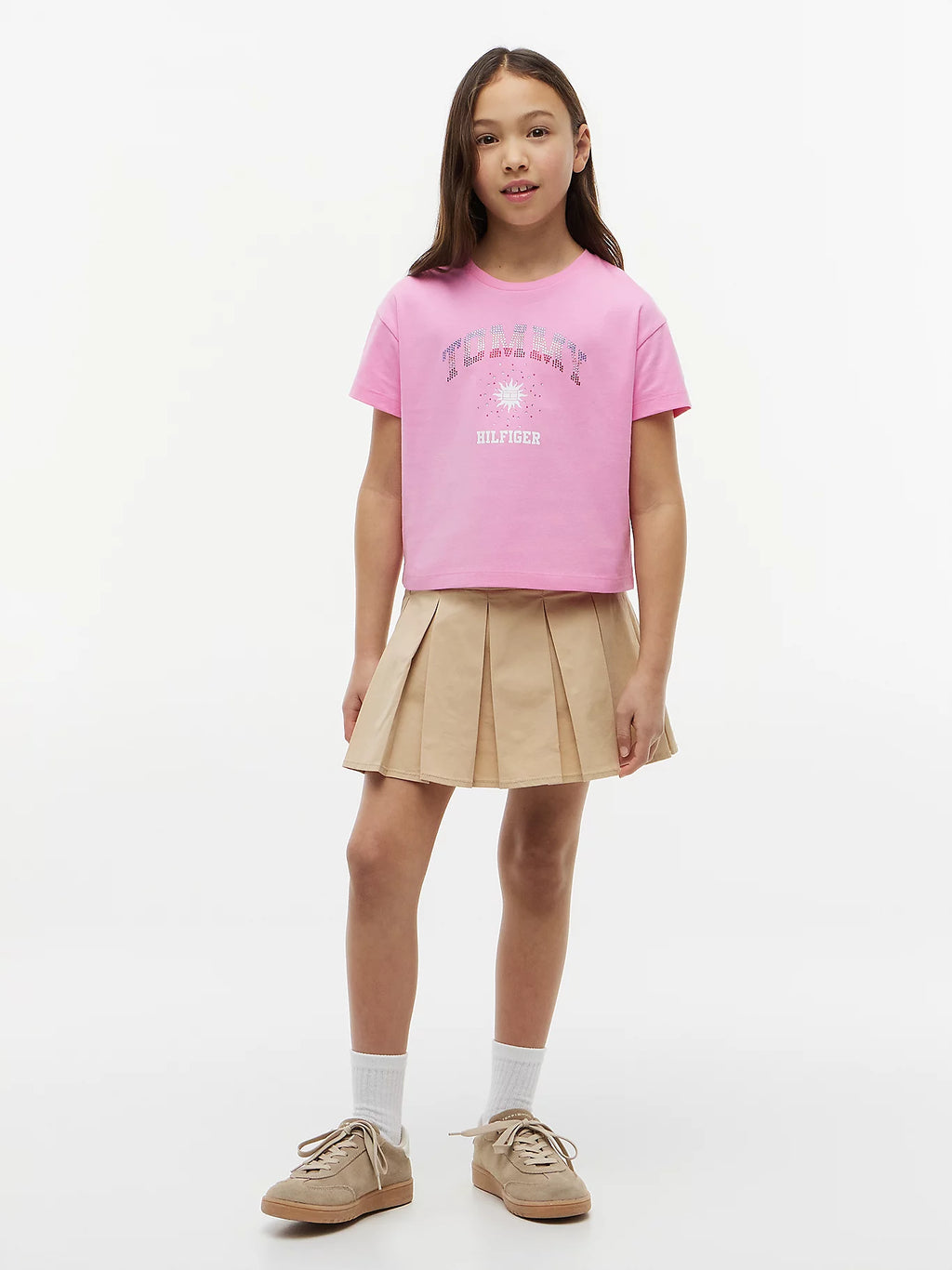 Camiseta Tommy Hilfiger Relaxed com Logo de Strass