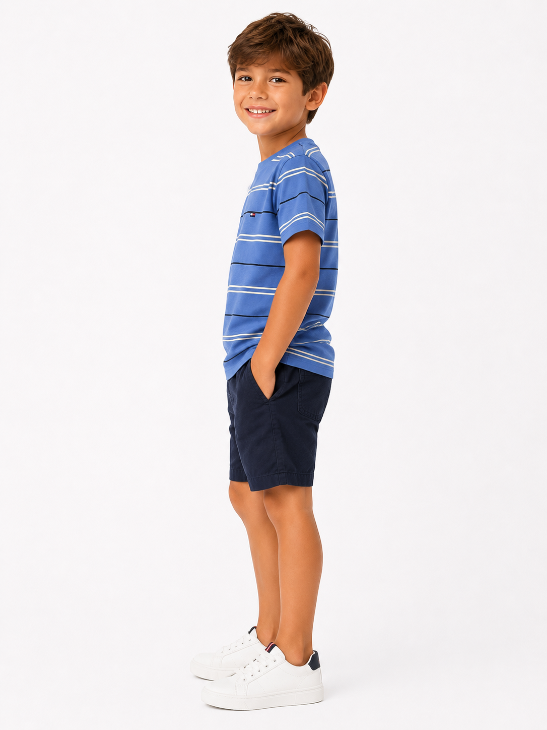 Camiseta Tommy Hilfiger Listrada Infantil