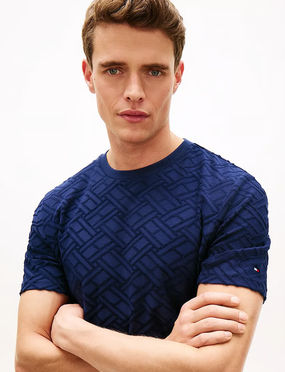 Camiseta Tommy Hilfiger Flag Jacquard Tee