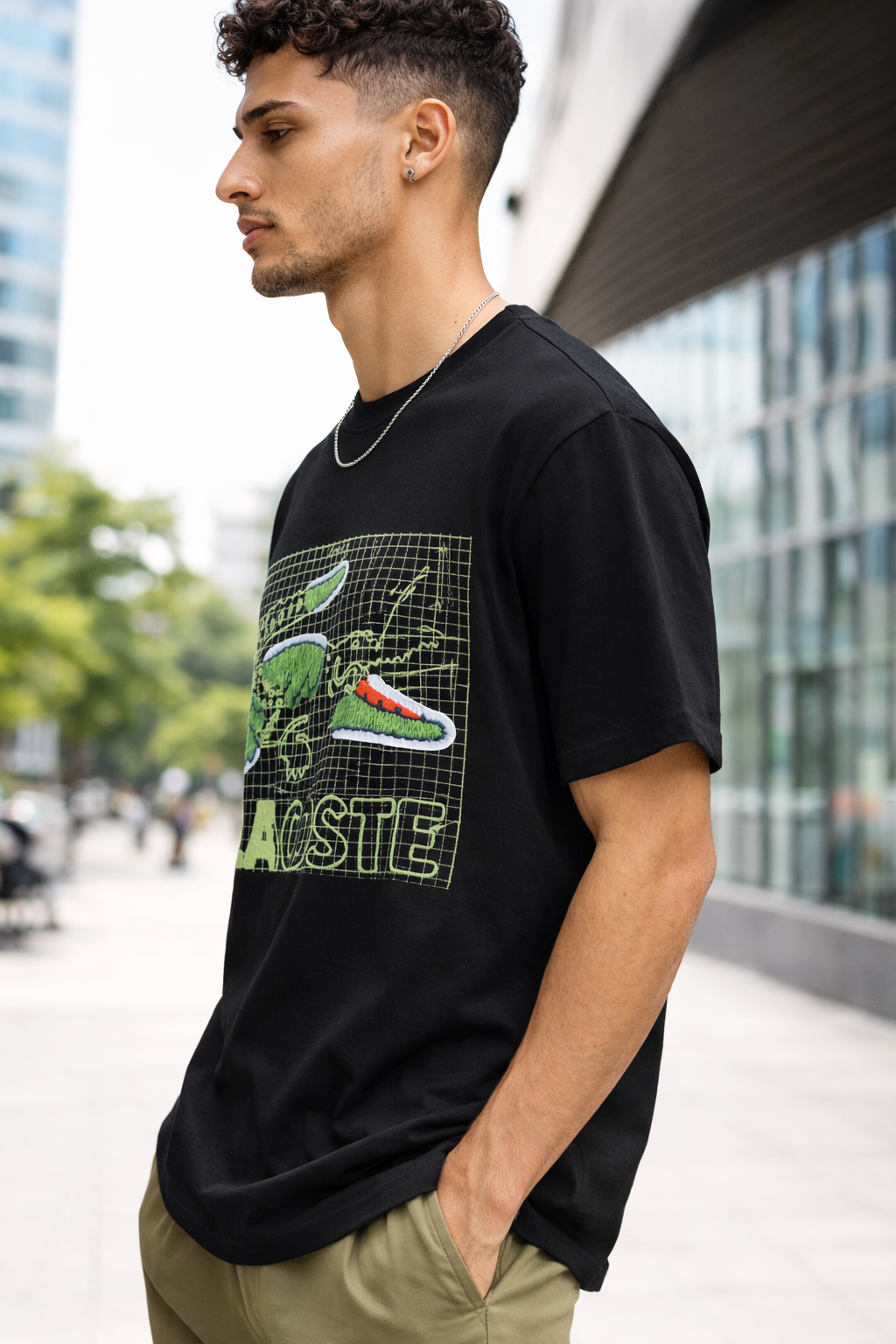 Camiseta Lacoste Detalhada Logo Frontal