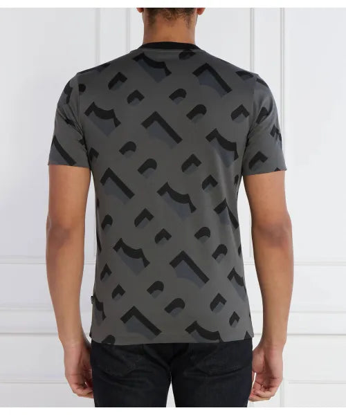 Camiseta Boss com Padronagem Monogramada
