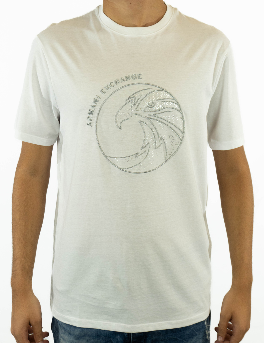 Camiseta Eagle Chest Circle Regular Fit Armani Exchange