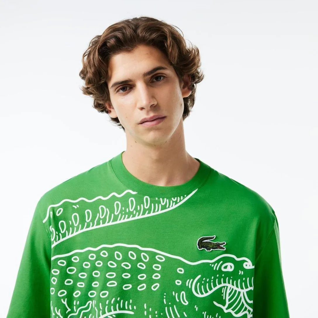 Camiseta Masculina Lacoste Loose Fit Verde