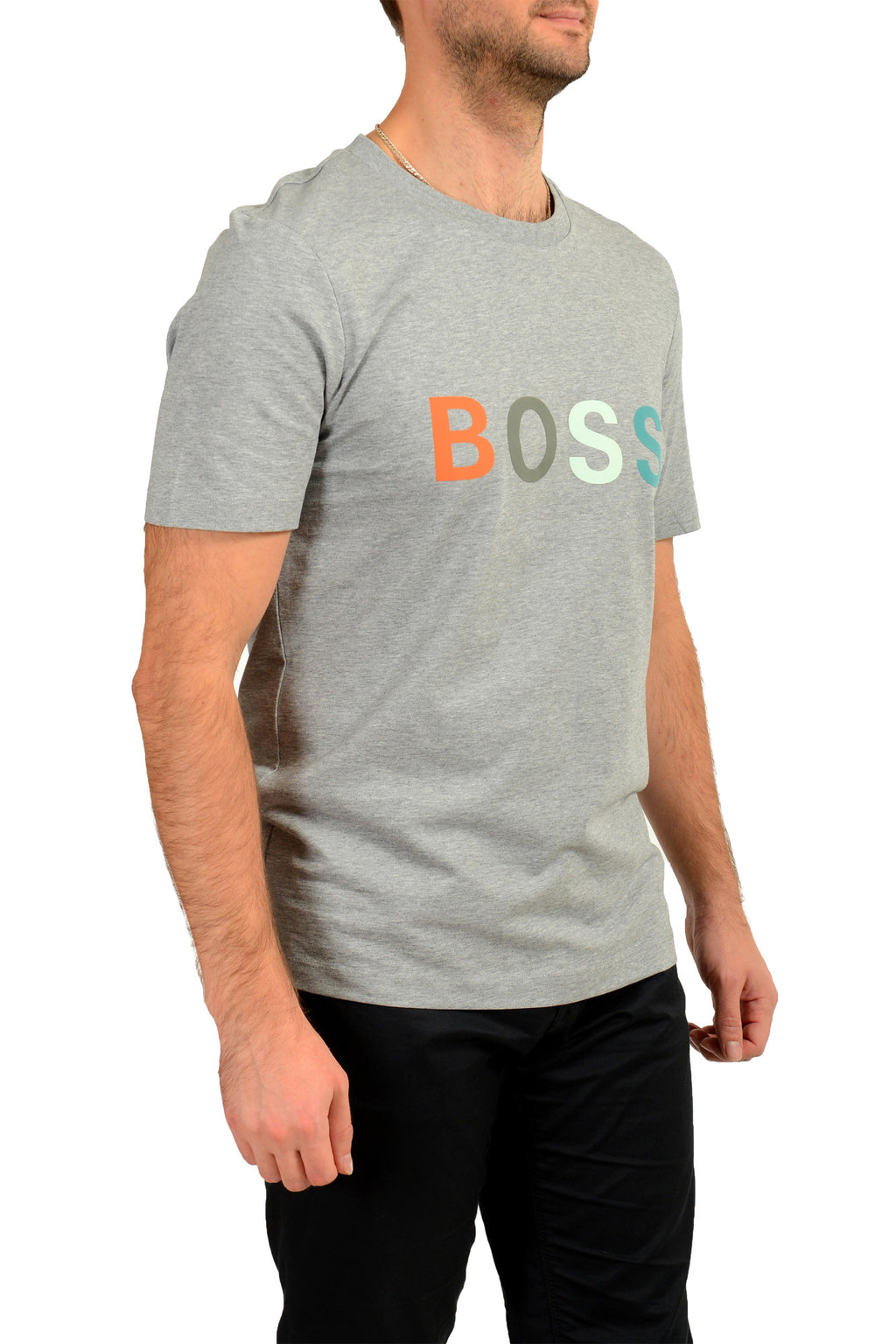 Camiseta Boss Estampa do Logo e Manga Curta