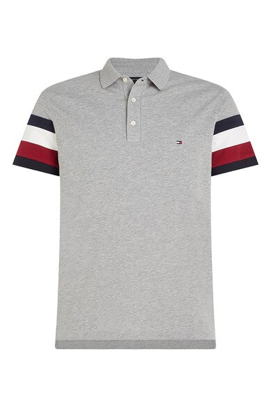 Polo Bandeira Manga Slim Fit Tommy Hilfiger