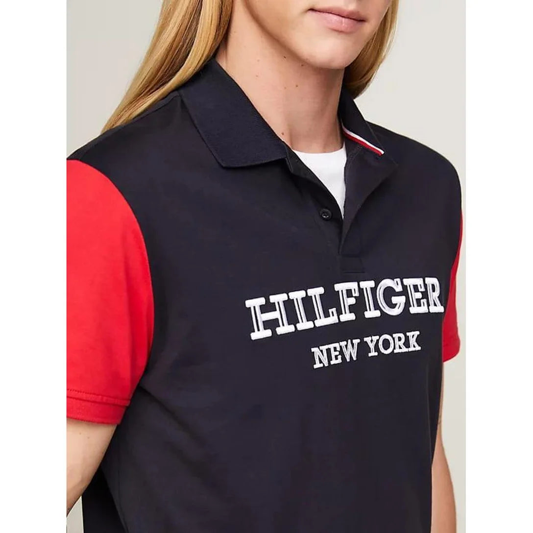 Polo Tommy Hilfiger Regular Fit Monotype Logo Bordado