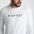 Camiseta Logo Monotype Manga Longa Tommy Hilfiger