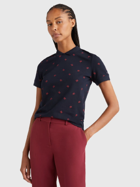 Polo Tommy Hifilger Cuello Redondo Con Monograma