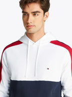 Blusa Moletom Tommy Hilfiger Casual Com Capuz E Design Em Painéis
