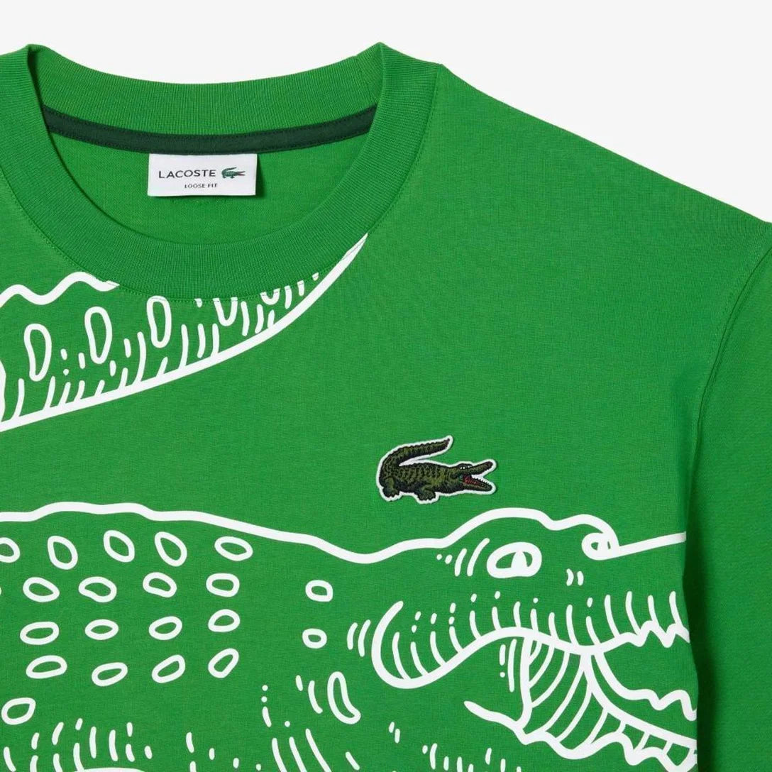 Camiseta Masculina Lacoste Loose Fit Verde