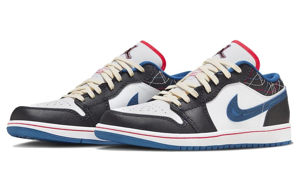 Tenis Nike Jordan 1 SE Baixo Industrial Azul Sashiko