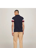 Polo Bandeira Manga Slim Fit Tommy Hilfiger