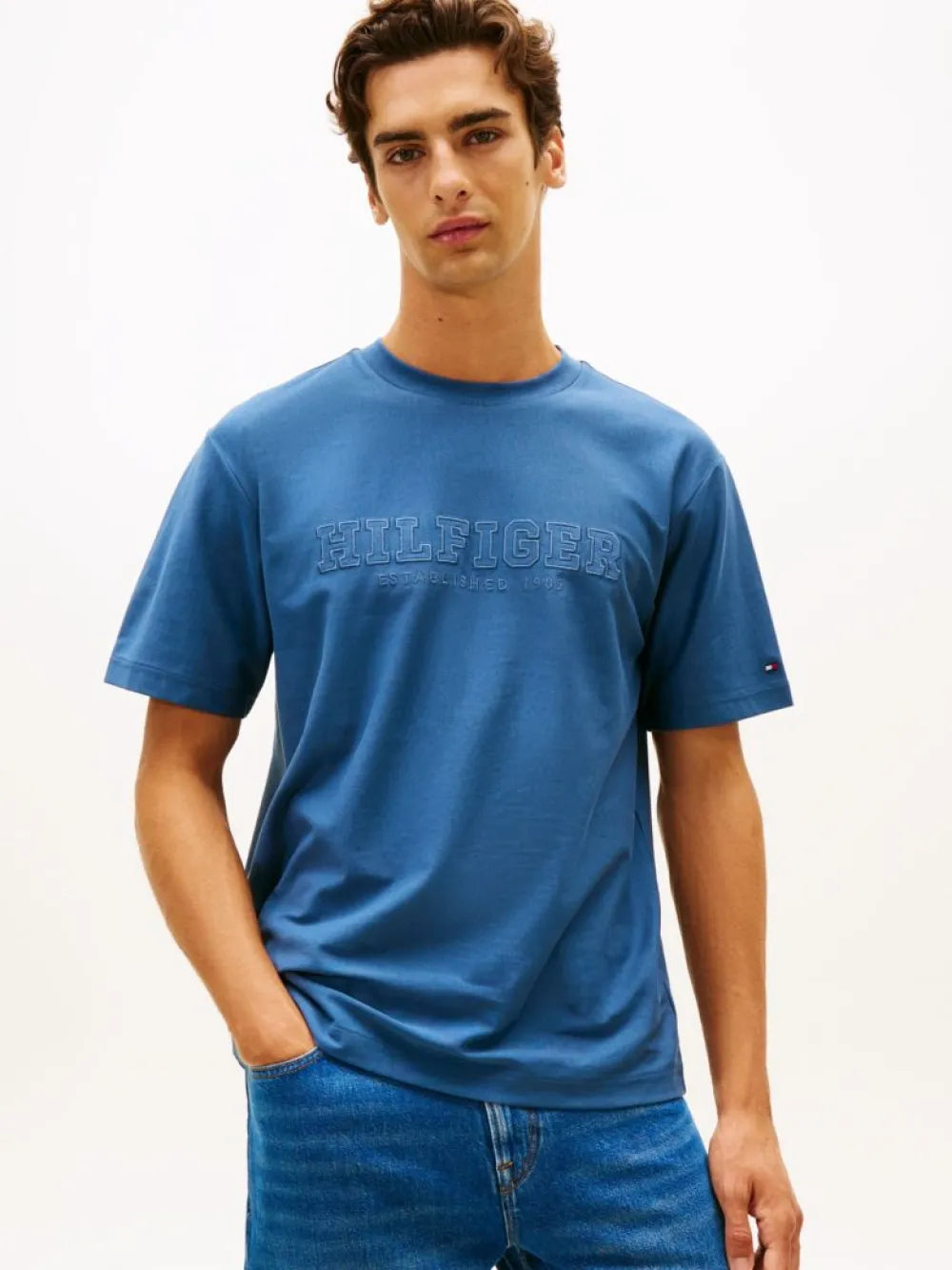 Camiseta Established 1985 Embroidery Relaxed Crew Neck Tommy Hilfiger