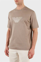 Camiseta Jersey Lyocell Logo Bordado Emporio Armani