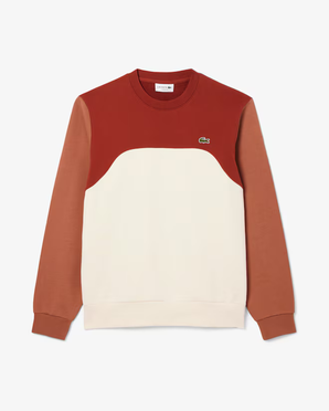 Blusa Moletom Lacoste Gola Carreca Bloco De Cores