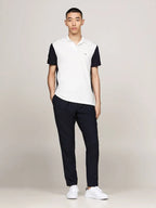 Polo Color Block Bandeira Costas Regular Fit Tommy Hilfiger