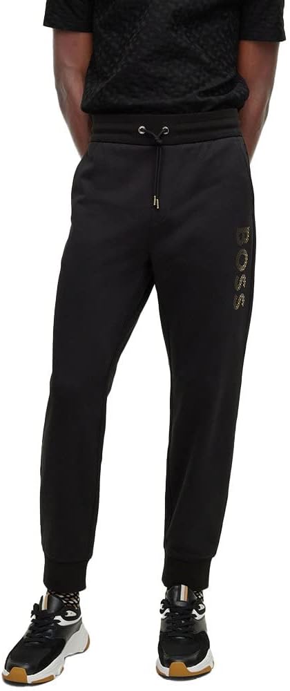 Calça De Moletom Boss Detalhado Dourado