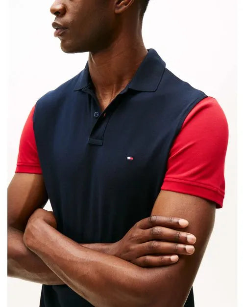 Polo Color Block Ombro Regular Fit Tommy Hilfiger